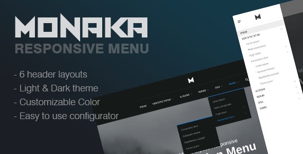 Monaka Responsive Menu