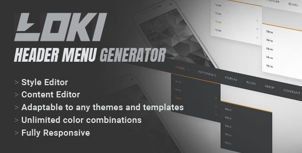 Loki Header Menu Generator