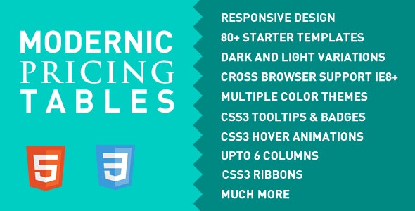 Modernic Pricing Tables