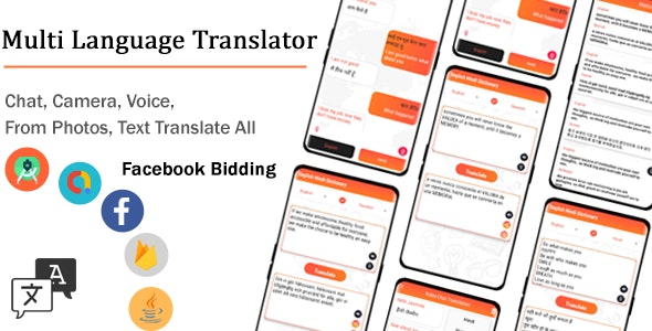 Multi language Translator Text, Chat, Camera, Voice, Photos With Admob and Facebook Ads