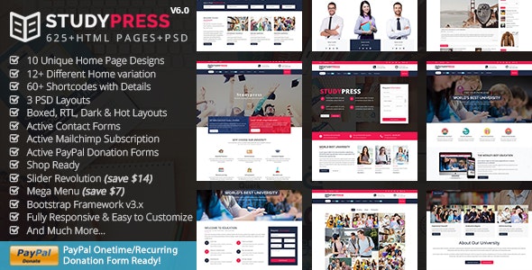 Studypress - Education Course HTML Template