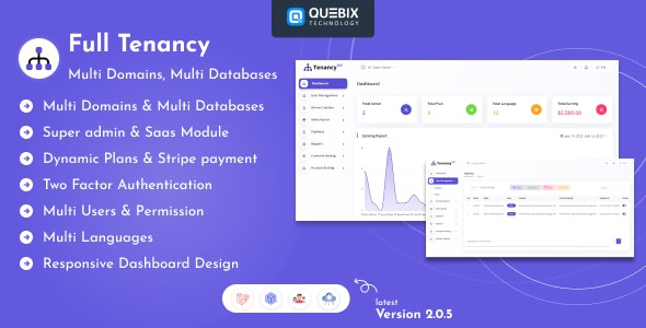 Full Tenancy - Domains, Database, Users, Role, Permissions & Settings