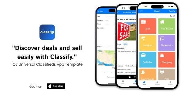 Classify | iOS Universal Classifieds App Template (Swift)