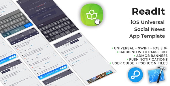 Readit | iOS Universal Social News App Template (Swift)
