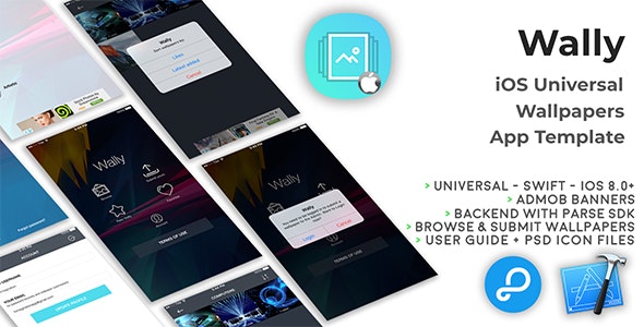 Wally | iOS Universal Wallpapers App Template (Swift)