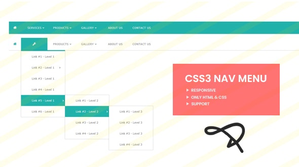 Responsive Animated CSS3 Nav Menu