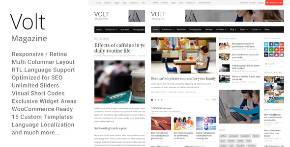 Volt - Newspaper Magazine theme WordPress