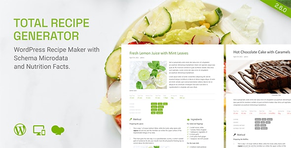 Total Recipe Generator - WordPress Recipe Maker with Schema and Nutrition Facts