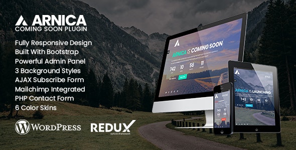 Arnica - Creative Coming Soon WordPress Plugin