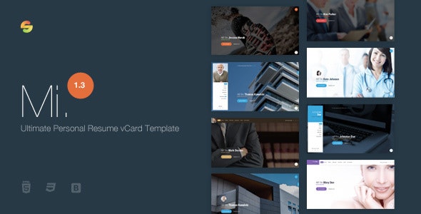 Mi. - Ultimate Personal Resume vCard Template