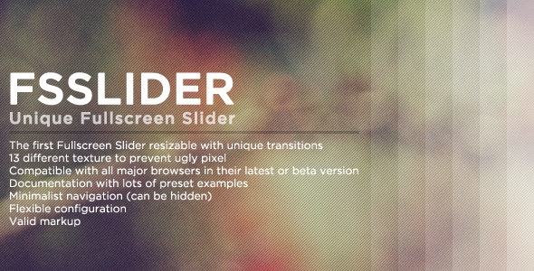 FSSlider - A Fullscreen Slider for your Background