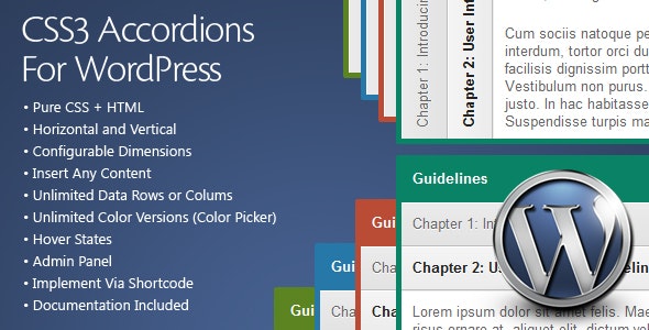 CSS3 Accordions for WordPress