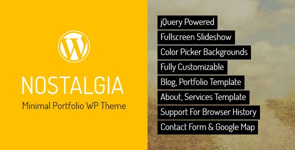 Nostalgia - Portfolio WordPress Theme