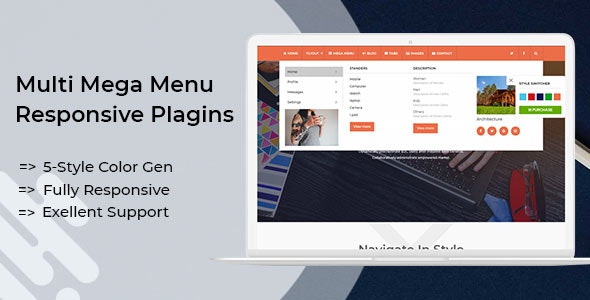 Multi  Mega Menu Responsive Plugin