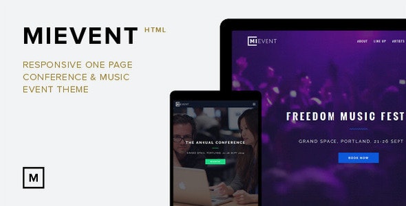 MiEvent- Responsive Parallax Event & Music Theme