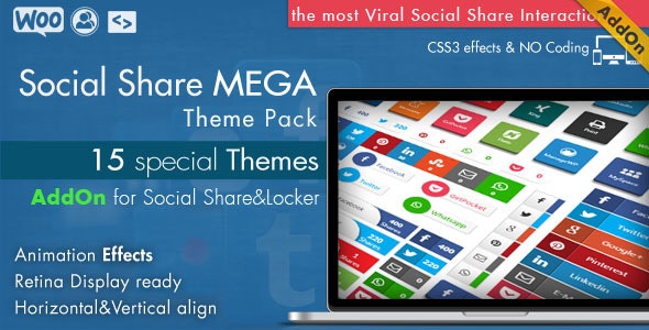 Social Share Mega Theme Pack - WordPress