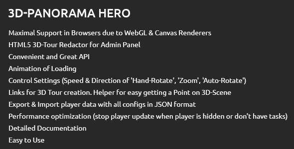 3D-Tour Hero | Script of WebGL Based Virtual Tour + Visual Constructor
