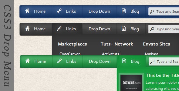 CSS3 Drop Menu