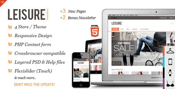 Leisure - Responsive E-commerce HTML5 Template