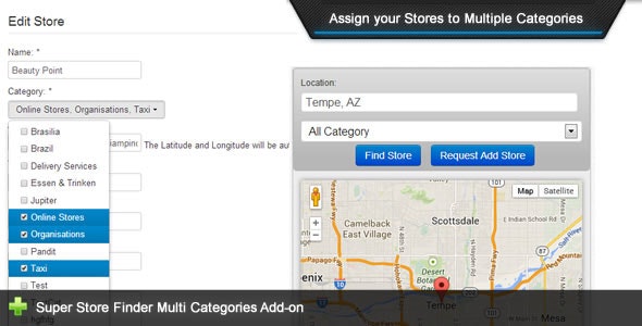 Super Store Finder - Multi Categories Add-on