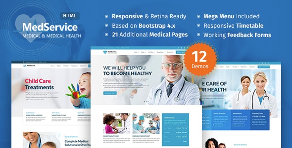 MedServices - Medical Hospital Health Clinic HTML Template