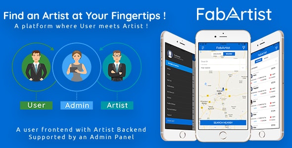 Hire for Work - Fab Artist iPhone | 2 Apps | Customer App + Artist App + Admin Panel | Freelancer