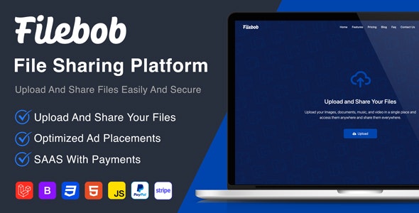 Filebob - File Sharing And Storage Platform (SAAS Ready)